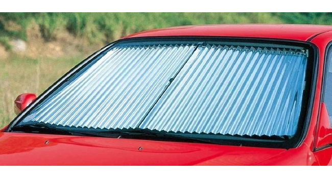 HIYAZONE Auto Sunshade Folding Jumbo Front Rear Car Window Sun Visor Windshield Block Cover Rear Window Shade for Against Heating,51.2x23.5 inch,Pack of 2 